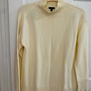 Talbots Cream Tunic Textured Sweater